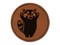 Surprised Red Panda Standing Round Iron-On Engraved Faux Leather Patch Applique - 2.5"